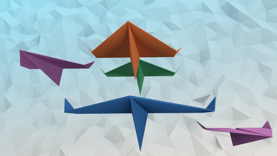 3d  paper planes preview image 1